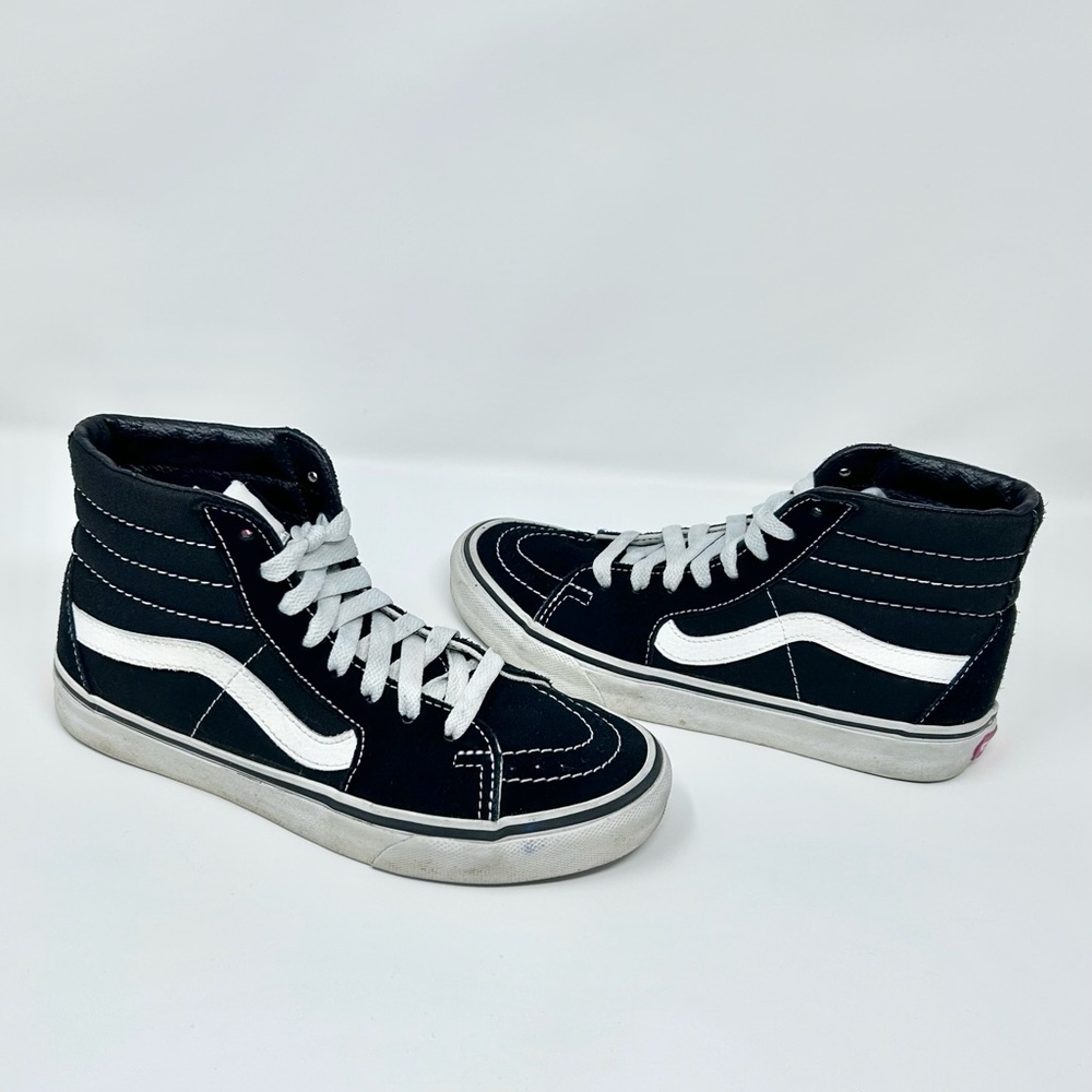 Vans SK8 Black & White High-Top Skate Sneakers Mens 4 / Women’s 5.5 - Picture 2 of 7